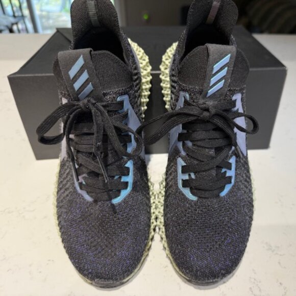 Adidas Alphaedge 4D Core Black-Glory Blue-Collegiate Purple FV106 - Picture 1 of 9